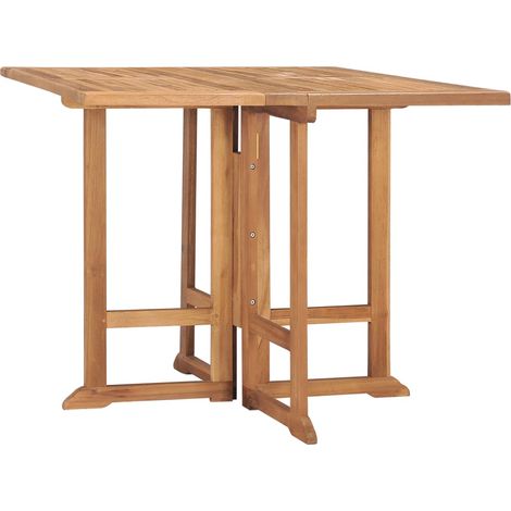 Klappbarer Garten-Esstisch 90x90x75 cm Massivholz Teak