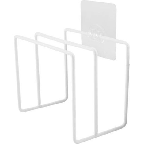 Support mural pour planche à découper avec couvercle auto-adhésif Organiseur de cuisine (blanc) table lutrin Blanc JA516 (1/4)