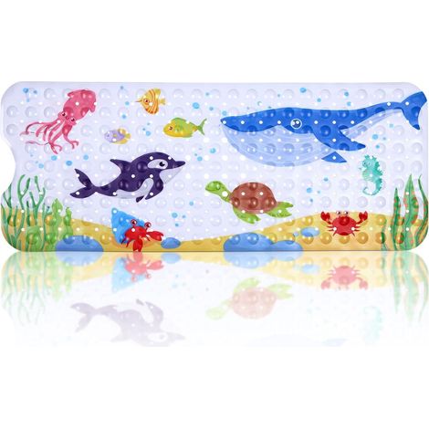 Rutschfeste Badematte 100 x 40 cm mit 200 Saugnäpfen, PVC-Badematte, Automatte (1/5)