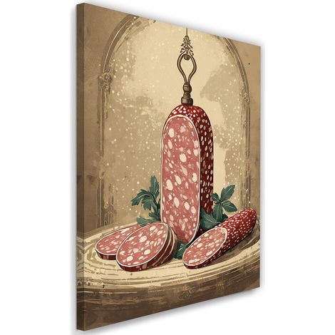 Tableau déco Alimentation Saucisse Cuisine 60x90 (1/5)