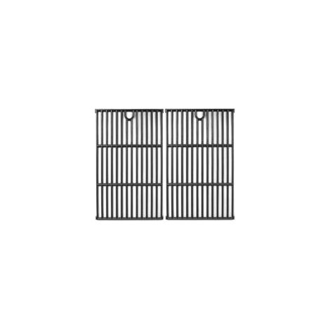 Lot de 2 grilles de rechange en fonte pour Landmann Triton 3 & 4, Barbecook Vanille, Charbroil Gas2Coal 330, 43,4 x 30,7 cm