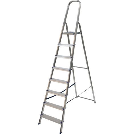 Facal Scala 8 Gradini in Alluminio Domestica Max 150 kg (1/3)