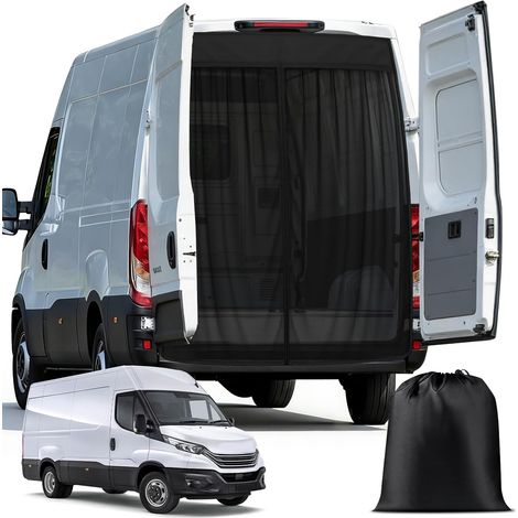 Moustiquaire Magnétique Personnalisée pour Iveco Daily 2014-2026, Moustiquaire Van pour Porte Arrière, Moustiquaire avec Fermeture éclair sur Porte Centrale,Pour Daily Porte Arrière-95" H x 83" B (1/5)