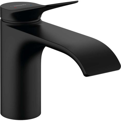 Hansgrohe Vivenis - Grifo de lavabo 80, con desagüe, EcoSmart, negro mate 75010670 (1/3)