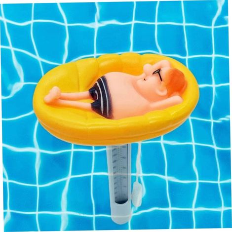 Swimming Pool Thermometer Floating Shatterproof pour Les piscines Spa Bain à remous Yellow (1/5)