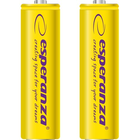 Batterie Ricaricabili Esperanza Ni-Mh Aa 2000Mah 2Pz. Giallo