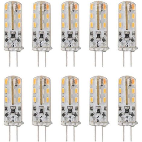 10 pieces G4 LED bulb 1.5W DC12V warm white 3000K 110LM Bi-pin LED bulbs for cabinet lighting courtyard