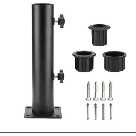 Support de parasol robuste pour terrasse, balustrades, plage, cour, balcon, bateaux, hayon