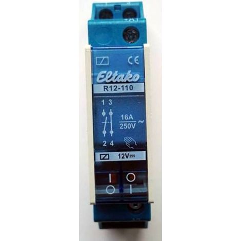 Eltako R12-110-12V Relè di commutazione Tensione nom.: 12 V Corrente di commut. max.: 8 A 1 NA, 1 NC 1 pz.