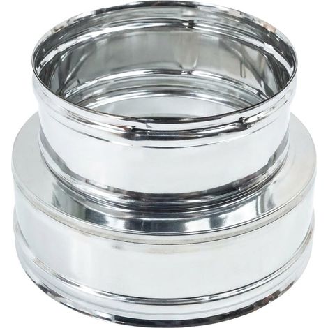 MAKA Raccordo Doppia-Mono Canna Fumaria Doppia Parete Inox Ø 200-250 mm (1/5)