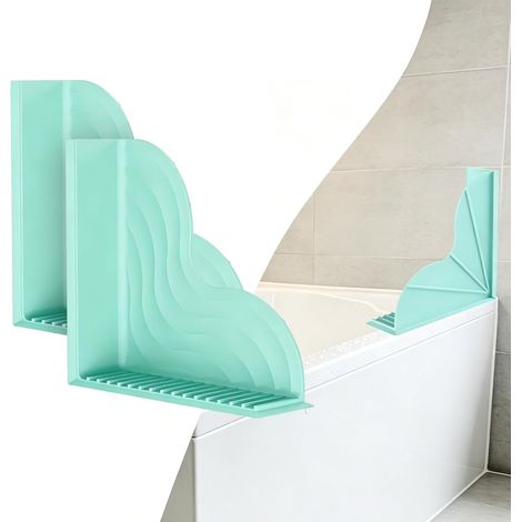 Paraspruzzi per doccia con potenti ventose (set da 2, riutilizzabili) (1/5)