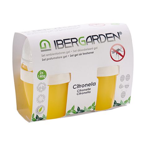 Pack 2 Gel 140g Lufterfrischer Citronella Mücke 82467 Ibergar (1/2)