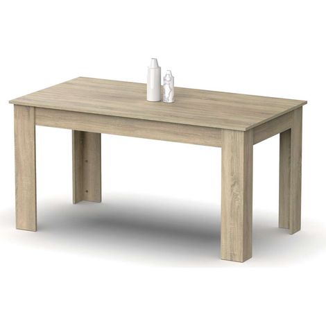 Mesa fija Kia para salón, cocina acabado roble cambrian, 77 cm(alto)140 cm(ancho)80 cm(largo) (1/4)