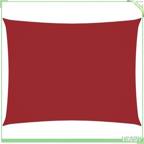 Voile de parasol - FAFEICY - 135663 - Rectangulaire - 6 x 8 m - Rouge (1/5)