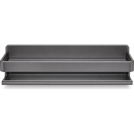 Mensola da parete da cucina in acciaio inox senza foratura per spezie 50 cm grigio (1/5)