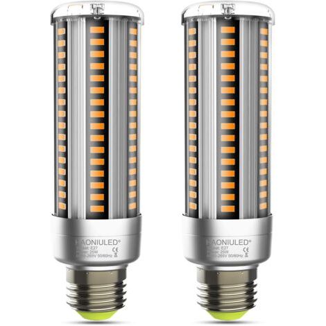 E27 25W LED-Lampe, warmweiß 2700 K, 360° Abstrahlwinkel, nicht dimmbar, flimmerfrei, E27 LED-Lampe in Maiskolbenform, 2er-Pack (1/5)