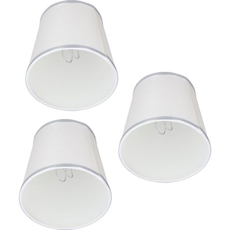 Lot de 3 petits abat-jour à clipser pour lampes de table, protection pour lustres et décorations de chambre à coucher (1/5)