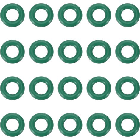 Joint Torique en Caoutchouc Fluoré 3x6x1.5mm(ID x OD x Largeur), 20PCS Joint d'Étanchéité Bocaux Remplacement pour Réparation Plomberie Valves Tuyaux Robinet Voiture Gaz, Vert (1/5)