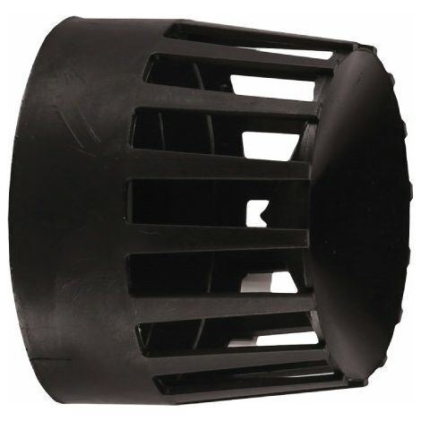 ATI - TERMINALE SCARICO ORIZZONTALE NYLON MASCHIO DN. 80 NERO MM. 10-8S