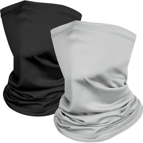 2 Pièces Cache Cou Elastique pour Homme et Femme, Tour de Cou Coupe-Vent et Respirant Snood à Séchage Rapide pour Moto, Cyclisme, Ski, Randonnée, Course à Pied (1/5)