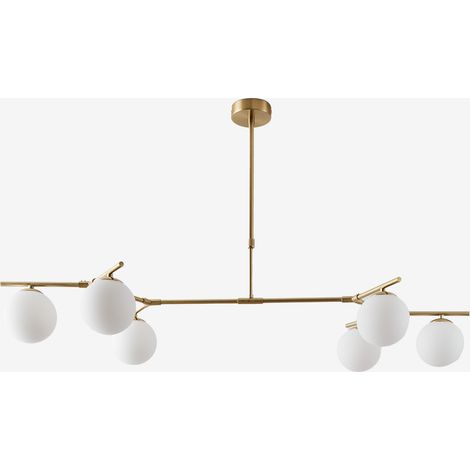 Plafonnier avec 6 Guirlande Boules de Verre SKLUM Doré