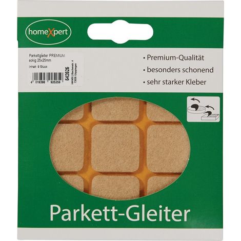Pattini parquet premium 25 x 25mm feltro naturale angolare autoadesivo - 542525