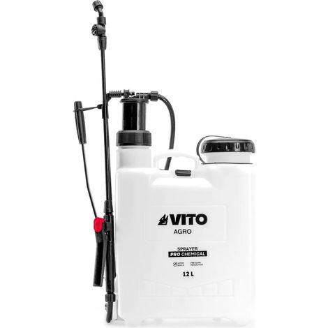 Pulvérisateur de Jardin 12L Produits Corrosifs, Alcalins Régulateur de pression - 4 Buses VITO (1/5)