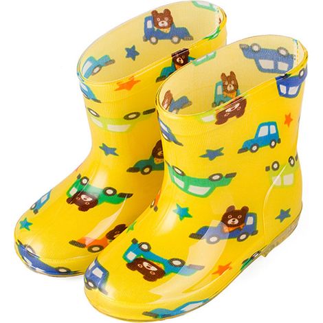 Bottes de pluie enfants antidérapantes imperméables pour garçons et filles - Modèle 25 (16cm/6.30in) (1/5)