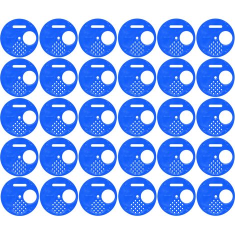 30Pcs Beehive Door Entrance Disc Plastic Round Exit Vent Gate Beekeeping AccessoryBlue