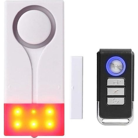 alarme Pour Porte Et Fentre - Alarme Antivol Sans Fil Avec Un Son Puissant De 105 Db Et Une Lumire Vive, Facile Installer (1/5)