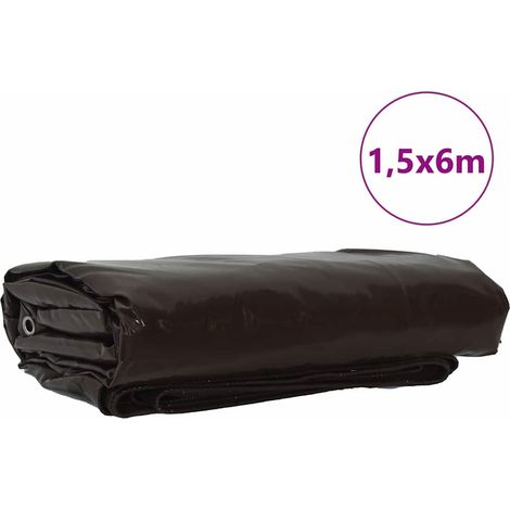 Maison Exclusive - Telo 650g / m² Marrone 1,5 x 6 m Tela con rivestimento in PVC