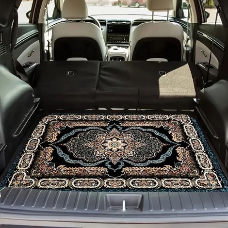 Tapis pour coffre de voiture, tapis de protection contre la poussière, résistant à l'usure et à la saleté, facile à entretenir - 75 x 100cm [Velours cristal, fond en plastique]