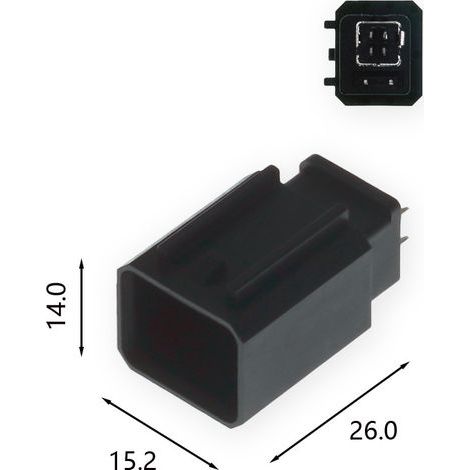 USB-B-Anschluss für Rückfahrkamera 282190-1, wasserdichter Kabelbaum-Modifikationsanschluss DJ7021AY-3.5-21 (1/3)