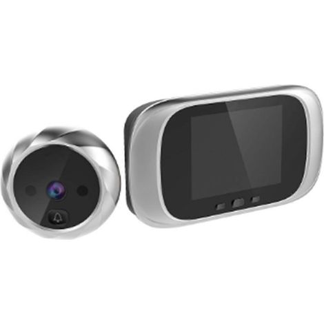 Sonnette vidéo numérique avec judas et caméra de porte, 2,8 pouces, vision nocturne, surveillance de porte numérique-AquaForge