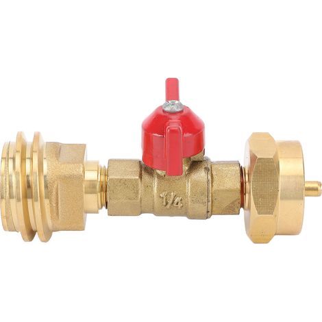 Adaptateur de réservoir de gaz avec Valve, conversion CGA600 en QCC1 mâle POL femelle, convertisseur rapide pour cylindre jetable de 1lb (1/5)