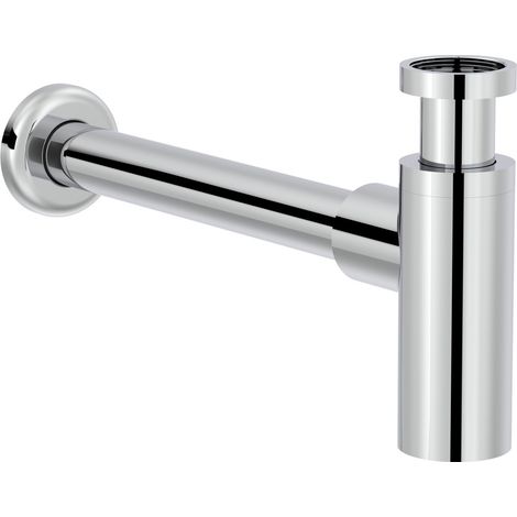ROCA A5064070C0 AQUA Basic Sifón Mural Cilíndrico de 1 1/4" Lavabo Tubo de 300 Mm Cromo - ref: A5064070C0