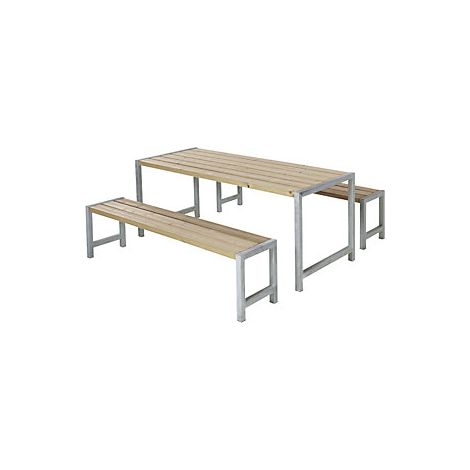 kaiserkraft Set di tavolo e panche legno di conifera (1/2)
