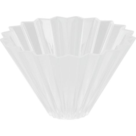Wiederverwendbarer konischer Kaffeefilter aus Kunstharz für die manuelle Kaffeezubereitung, transparent und farbig. (1/5)
