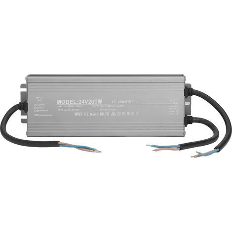 IP67 200W AC170-265V 24V 8.3A wasserdichtes Netzteil für LED-Streifen, wasserdichter Treibertransformator für den Außenbereich. (1/5)