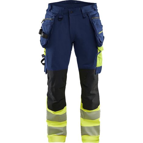 Pantalon de travail haute visibilité stretch 4D 1125 - Marine/Jaune L - FR(46) - SE(C52) - Longues