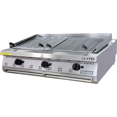 Premium Chargrill - 3 Zones - Triple - Prof. 90 cm - Gaz - Maxima