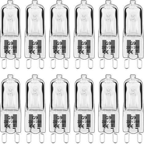 Ampolleta LED G9, Ampolleta Halógena G9 28W 230V, 350LM 2700K Blanco Cálido Regulable, Cápsula de Ampolletas G9, para Lámparas Colgantes, Lámparas de Paisaje, Apliques de Pared, Iluminación de Armario (1/5)