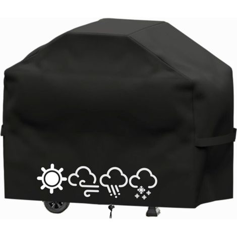 Outdoor Barbecue Cover, Barbecue Cover, Outdoor Griddle Cover, Outdoor Barbecue Tarp, Windproof/UV-Resistant Grill Cover, 420D (145X61X117 CM) (1/5)