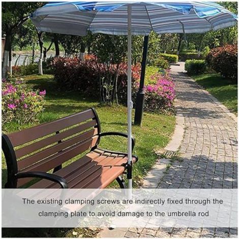Support parasol balcon - - Fonte galvanisée - 16x8x10 cm - Ø 19-38 mm - Installation rapide - Position modifiable (1/4)