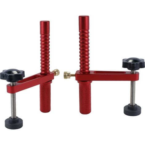 Sollbry Lot de 2 serre-joints pour établi,à action rapide,pour établi de travail du bois,Hauteur réglable,alliage d'aluminium rabotage ou du ponçage(19 mm) (1/5)