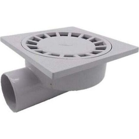 Siphon de sol 200mm x 200mm – Sortie horizontale 75mm – Plastique PVC blanc – Drainage efficace pour douches et pièces humides - Pvc1pcs-blanc (1/4)