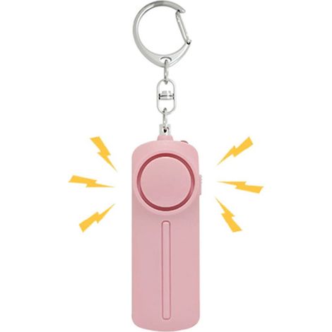 Alarme d'autodéfense personnelle, alarme d'autodéfense pour femmes, alarme d'urgence, alarme porte-clés, alarme d'urgence 130 dB, avec lumière LED (1/5)