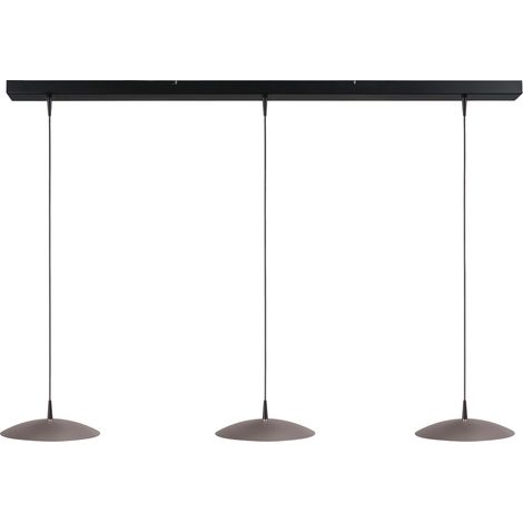 Lampe pendante à 3 lampes Scala 130 cm noir avec nickel Ø 25 cm - 2191-05-37-130-3-25 (1/3)