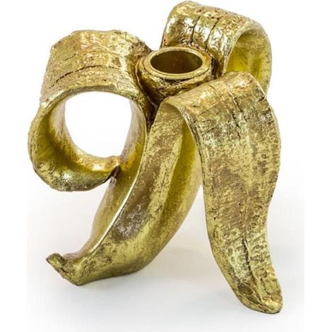 Bougeoir Banane - Résine - Décoration Intérieure Maison Bureau Cave À Vin - 1 Pièce (1/4)