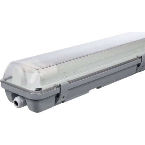 Luminaire à LED étanche G13 20 W – 2 tubes 60 cm – Blanc neutre 4000 K – Indice de protection IP65 pour pièces humides – Muller Licht (1/8)